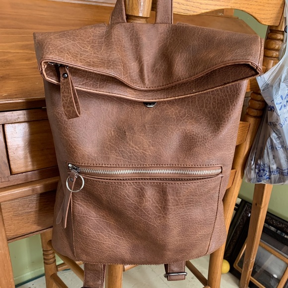 Handbags - Faux Leather Backpack